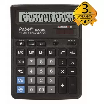 Rebell BDC616 Desktop Calculator, 16-Digit