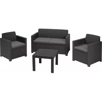 KETER Alabama Garden Furniture Set Grey