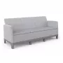KETER Scandi Form Two-Seater Garden Sofa 3-Seater Sofa Light Grey/Dark Steel Grey