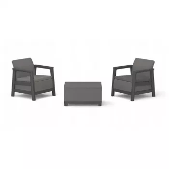 KETER Garden furniture set Scandi Linea Balcony Set gray