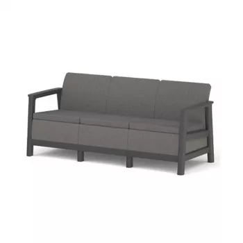 KETER Scandi Linea Three-Seater Garden Sofa 3-Seater Sofa Grey