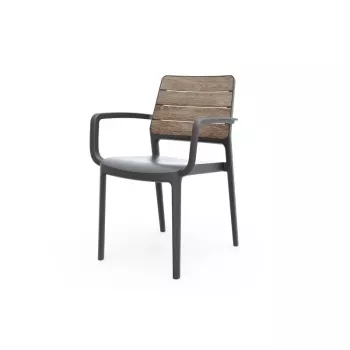 KETER Deco Porto Garden Armchair Ash Wood Effect/Grey