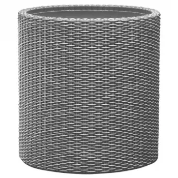 KETER Plant Pot Small Cylindrical Planter light grey