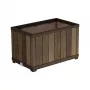 KETER Deco Rectangular Planter Walnut Flower Pot