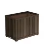 KETER Deco Rectangular Tall Planter Walnut Flower Pot