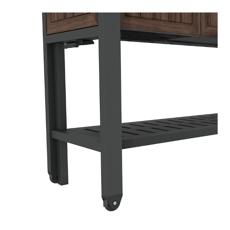 KETER Extendable Party Station Walnut Party Table
