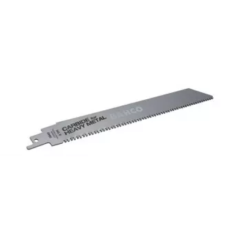 Bahco 7405021 Reciprocating Saw Blade with Carbide Teeth for Heavy-Duty Metal, 225 mm, 8 TPI, 1 Piece