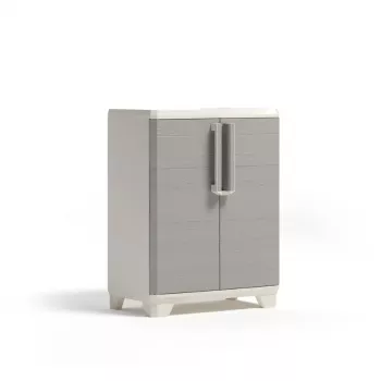 KETER Linear Wooden Base Cabinet 68x39x90cm Light Beige/Light Grey