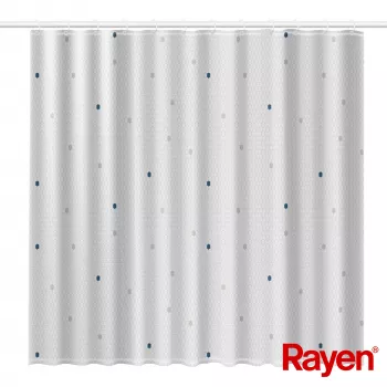 RAYEN Shower Curtain 180x200cm white, Polyester
