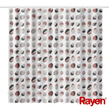 RAYEN Shower Curtain 180x200cm white/ribbed, PEVA