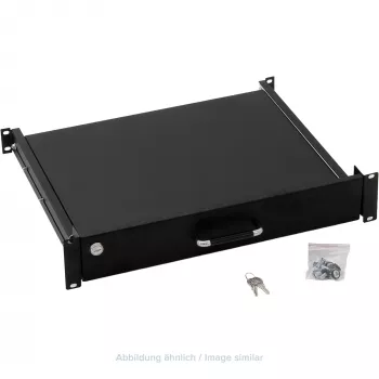 TRITON RAB-UP-X29-A1 19-inch lockable rackmount keyboard and mouse shelf, 1U, black