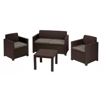 KETER Alabama Garden Furniture Set Brown