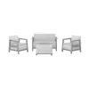 KETER Garden furniture set Scandi Linea 2 Seater Set light grey/dark steel grey