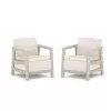 KETER Scandi Linea Garden Chairs 2 pcs Pebble Grey/Light Beige