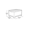 KETER Garden Table/Storage Box Scandi Storage Table Grey