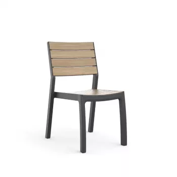 KETER Garden Chair Deco Corale Teak Effect/Grey