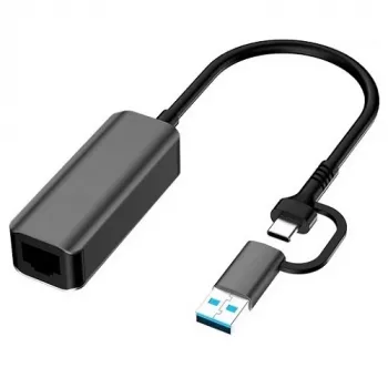 EXTRA DIGITAL Adapter USB 3.0 A/ USB-C - RJ45, 1000Mbps, 0.15m