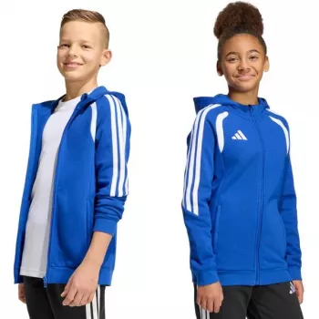 adidas Tiro 26 League Sweat Full Zip Hoodie Kids Sweatshirt blue KF9102 140cm