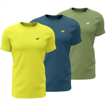 Men's T-Shirt 4F M4217 3-pack yellow, blue, green 4FWSS26TTSHM4217 90S L