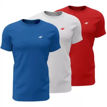 Men's T-Shirt 4F M4482 3-pack blue, white, red 4FWSS26TTSHM4482 90S XL