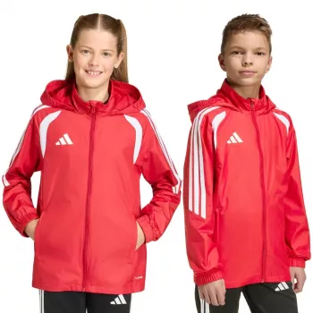 Children's Windbreaker jacket adidas Tiro 26 League red JY9724 140cm