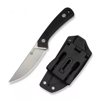 CIVIVI Carveth Fixed Blade Knife AEB-L Black G10 (C25040-1)