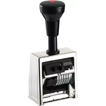 REINER SCT B6 Automatic Numbering Machine, 6-Digit, 5.5 mm, High-Gloss Chrome-Plated Metal