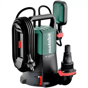 Metabo KP 160-35 SF Combination Submersible/Pressure Pump 500 W, 16000 l/h, 7.5 m, 35 mm Particles, 10 m Cable, Black/Green 601792000