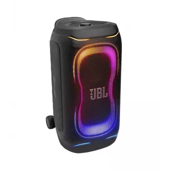 JBL PartyBox 330 Portable Party Speaker with 240W RMS, 18h Battery, IPX4 Splash-proof, Bluetooth 5.1, Dynamic Light Show, Wheels & Telescopic Handle, Black