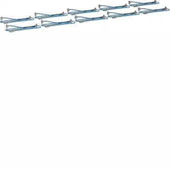 HAGER KU9S80YZ Y-Connection Cable for KNX Bus, 1 Plug to 2 Sockets, 0.8 m, Black/Blue, 10-Pack