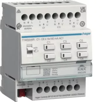HAGER TYMS646R Heating Actuator 6-Fold KNX Secure with Controller