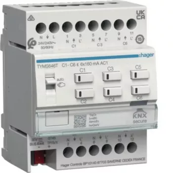 HAGER TYMS646T Heating Actuator 6-Channel KNX Secure