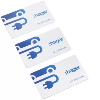 HAGER XVA410 RFID Cards, 3-Pack, Mifare Classic 1K, 13.56 MHz, White