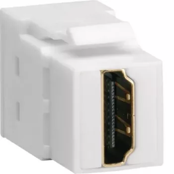 Hager Keystone Module universalVZ20HS HDMI Socket to HDMI Socket 180° White