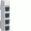 Hager LMN Bus Module, 4x RJ12 Sockets, Passive, Without Power Supply ZZ12LMN04P