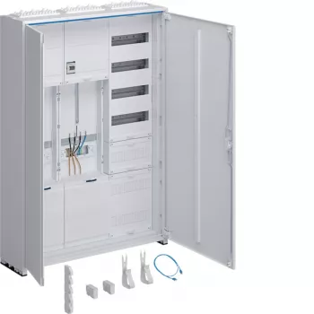 Hager universZ Complete Meter Cabinet 1100x800x205mm 3-Phase 2 Meter Places APZ White ZB333Q25ENT