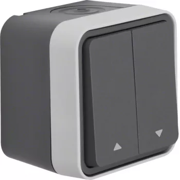 Hager blind series switch surface-mounted 1-Pole WNC300