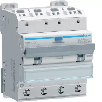 Hager ADM470QC RCBO 4P 6kA C20 30mA Type A Quick Connect