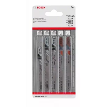 Bosch jigsaw blade set wood and plastics, 5-Piece, T-shank (2608667858)