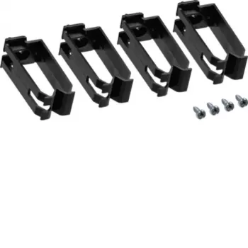 HAGER FZ913 Cable Duct Clip for tehalit.BA7/BA6/BA6S Wiring Ducts, 4-Pack, Pure White