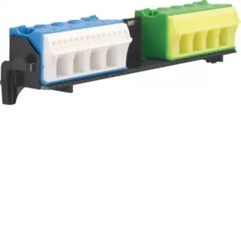 Hager PE/N Terminal Block with Carrier 2x18 Quick-Connect FZ382