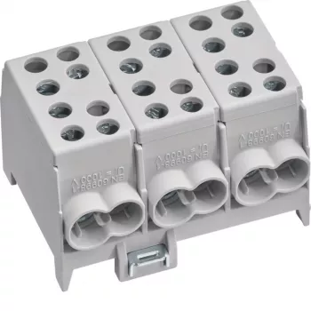 Hager Main Line Branch Terminal KH35L3 3-Pole 2x35-2x25mm² Grey
