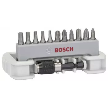 Bosch 2607017578 34-Piece Drill and Screwdriver Bit Set with HSS-TiN Metal, Masonry and Wood Drill Bits in X-Line Case