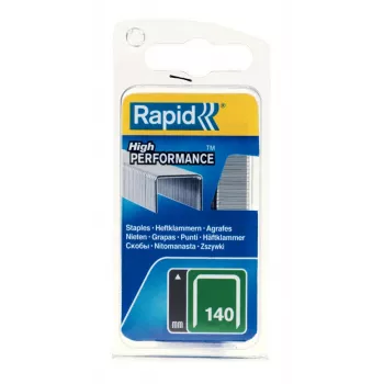 RAPID TOOLS Rapid Flat Wire Staples Type 140, 14 mm Leg Length, Galvanised Steel, 1250 Pieces, Small Pack with Euro Slot 40109517