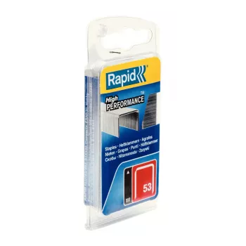 Rapid No. 53 Fine Wire Staples, 12 mm Leg Length, Galvanised Steel, 2500 Pack 40109505