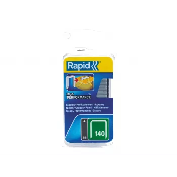 RAPID TOOLS Rapid Flat Wire Staples Type 140, 14 mm Leg Length, Galvanised Steel, 1250 Pieces, on Card 40109576