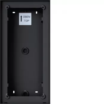 Hager REW407X Surface-Mounted Housing for Intercom Mono, 2/3/4 Call Buttons, Anthracite
