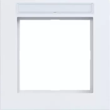 Hager A.1 1-Gang Frame with Labelling Field, Light White Matt WAD6101WM
