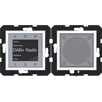 HAGER WAN6110WG Radio Touch UP DAB+ Bluetooth Speaker Flush-Mounted
