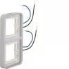 Hager WNA712 W.1 1-Gang Cover Frame with Blue LED Lighting, 230V, Polar White